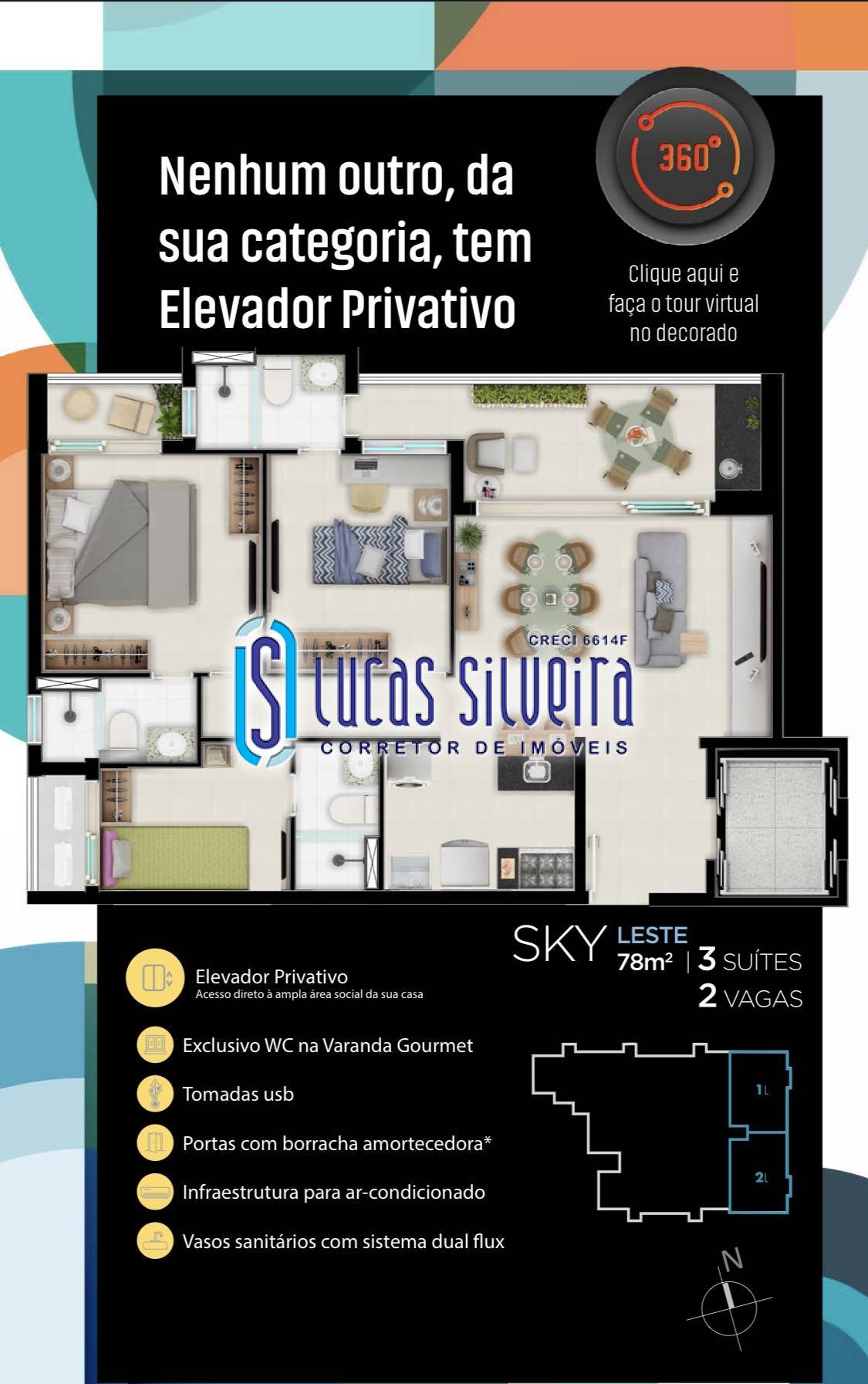 Apartamento, 3 quartos, 78 m² - Foto 2